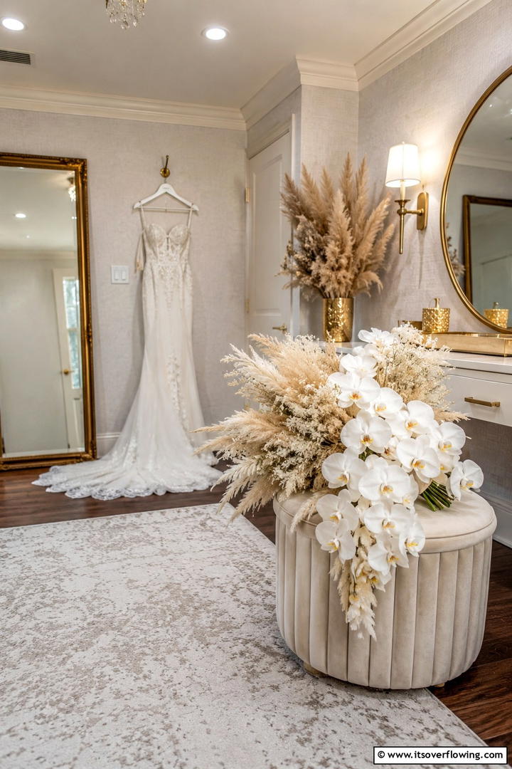 Lush Pampas Bouquet Enhancements - 30 Pampas Grass Wedding Decor Ideas for Boho Chic Vibes