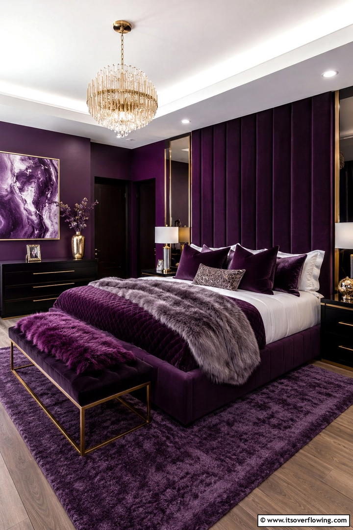 Luxe Purple Perspective - 30 Purple Bedroom Ideas for a Dreamy and Relaxing Retreat