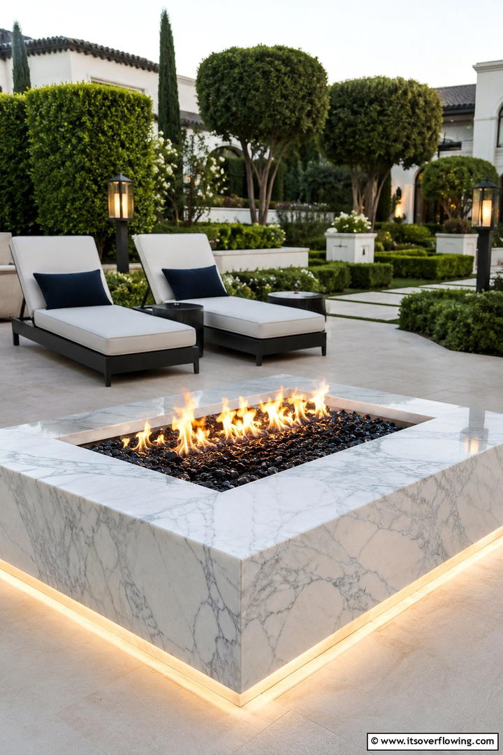 Luxury Comfort Square Fire Pit - 30 Square Fire Pit Ideas for Modern Outdoor Gathering Spaces