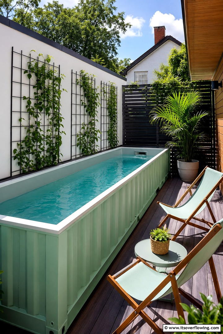Luxury Floating Pool - 30 Shipping Container Pool Ideas for Modern Backyards