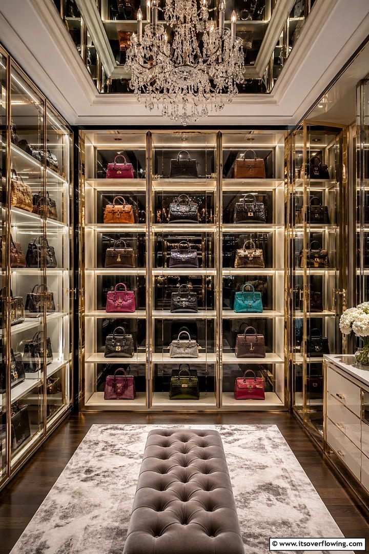 Luxury Purse Display Case - 30 Practical Purse Storage Ideas to Organize Handbags