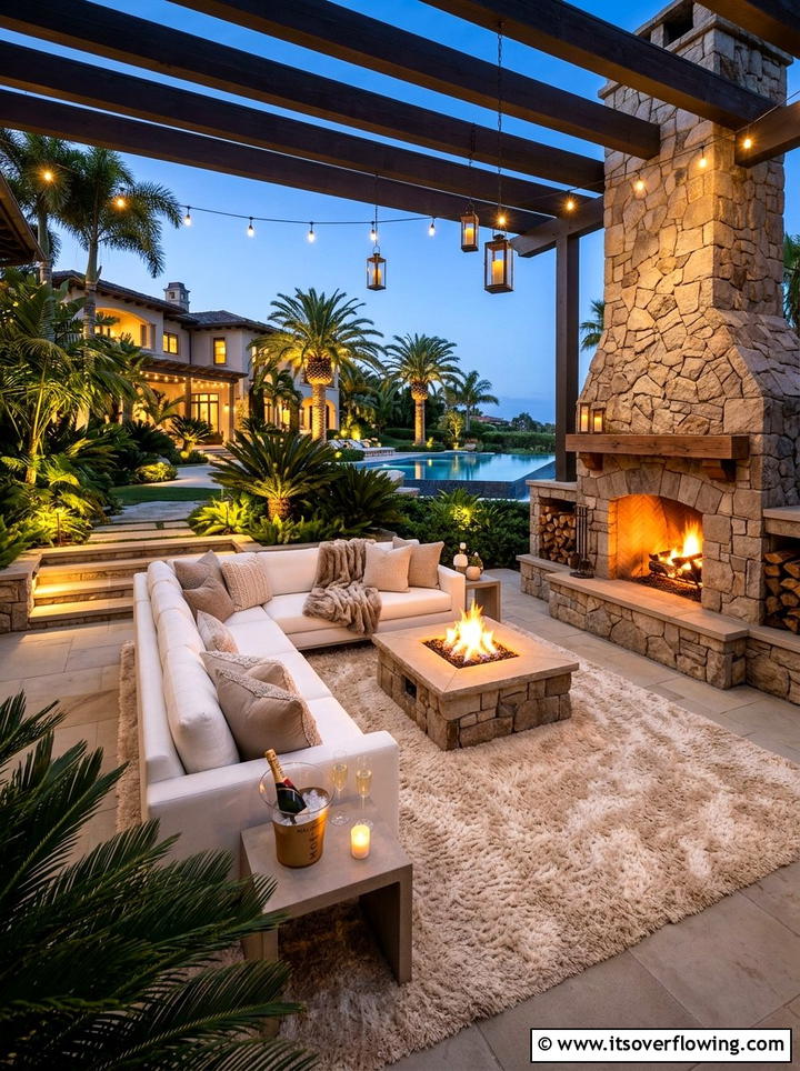 Luxury Resort Style Patio - 25 backyard decorating ideas with outdoor rugs