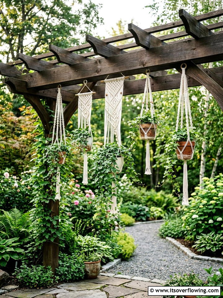 Macrame Plant Hanger - 25 garden ideas for boho style