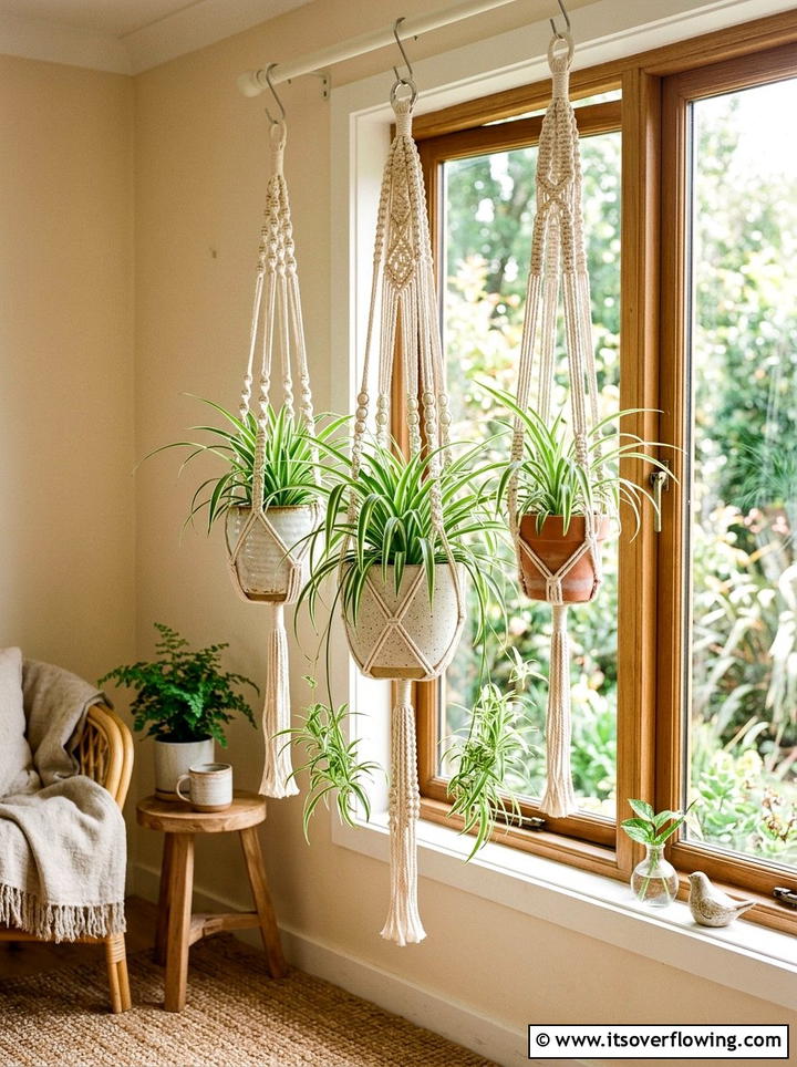 Macrame Plant Hanger - 25 small garden ideas for apartments