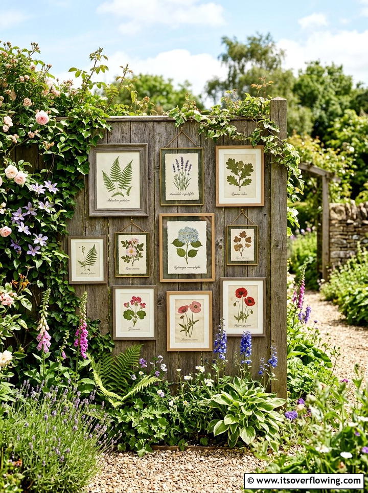 Magazine Botanical Wall Art - 25 recycled garden ideas with old magazines