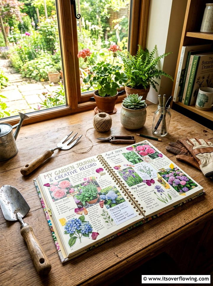 Magazine Collage Garden Journal - 25 recycled garden ideas with old magazines