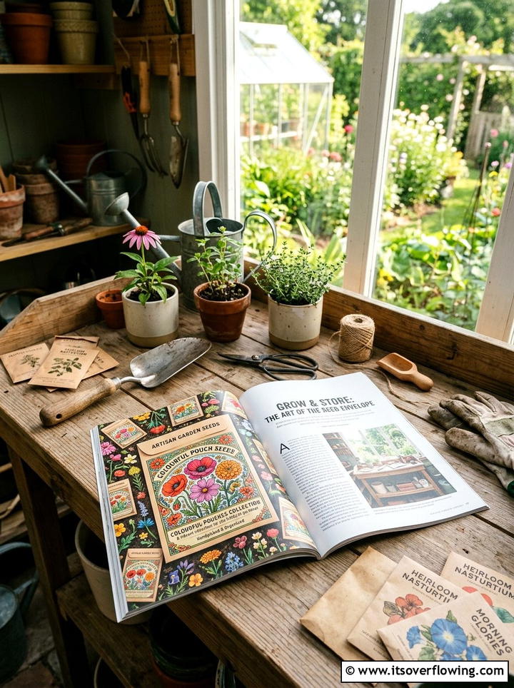 Magazine Page Seed Envelope - 25 recycled garden ideas with old magazines