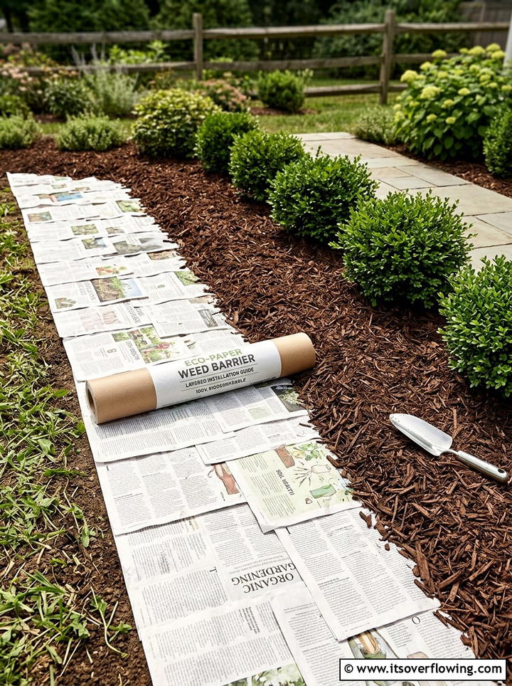 Magazine Sheet Weed Barrier - 25 recycled garden ideas with old magazines