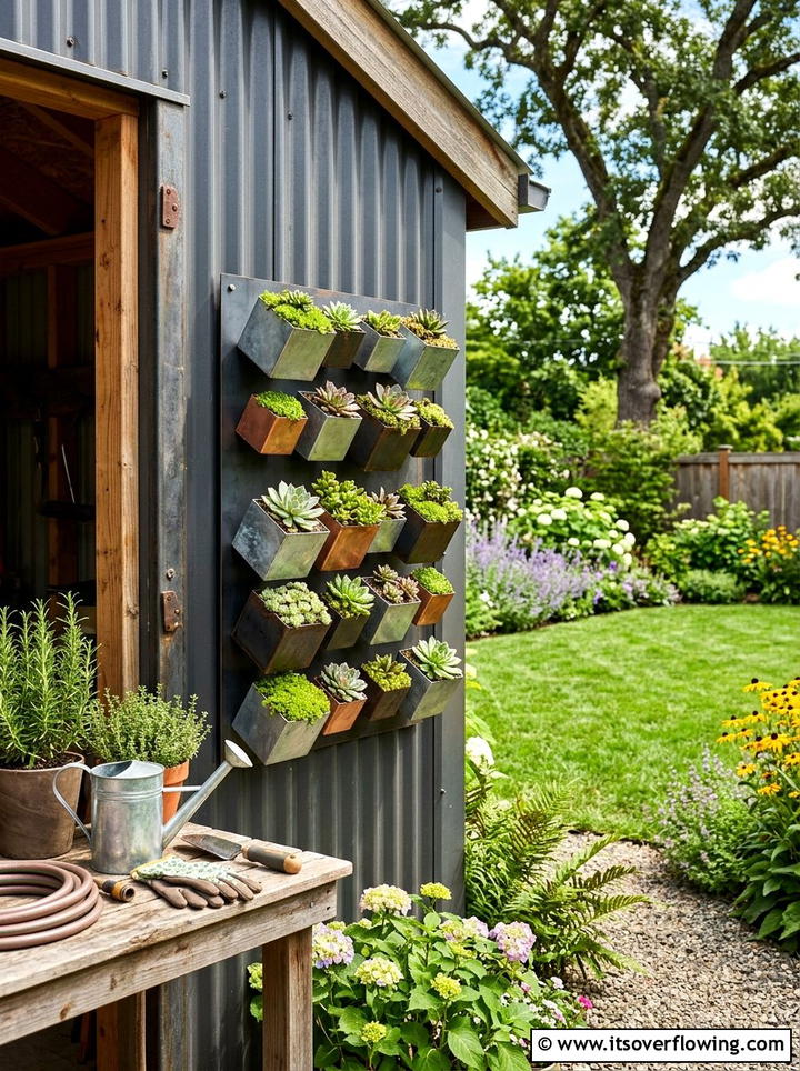 Magnetic Wall Planter - 25 creative garden ideas with wall mounted planters