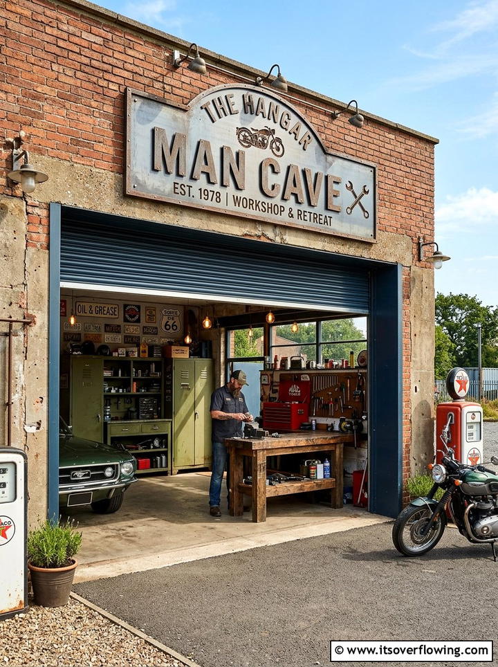 Man Cave Garage Sign - 25 backyard decorating ideas with signs