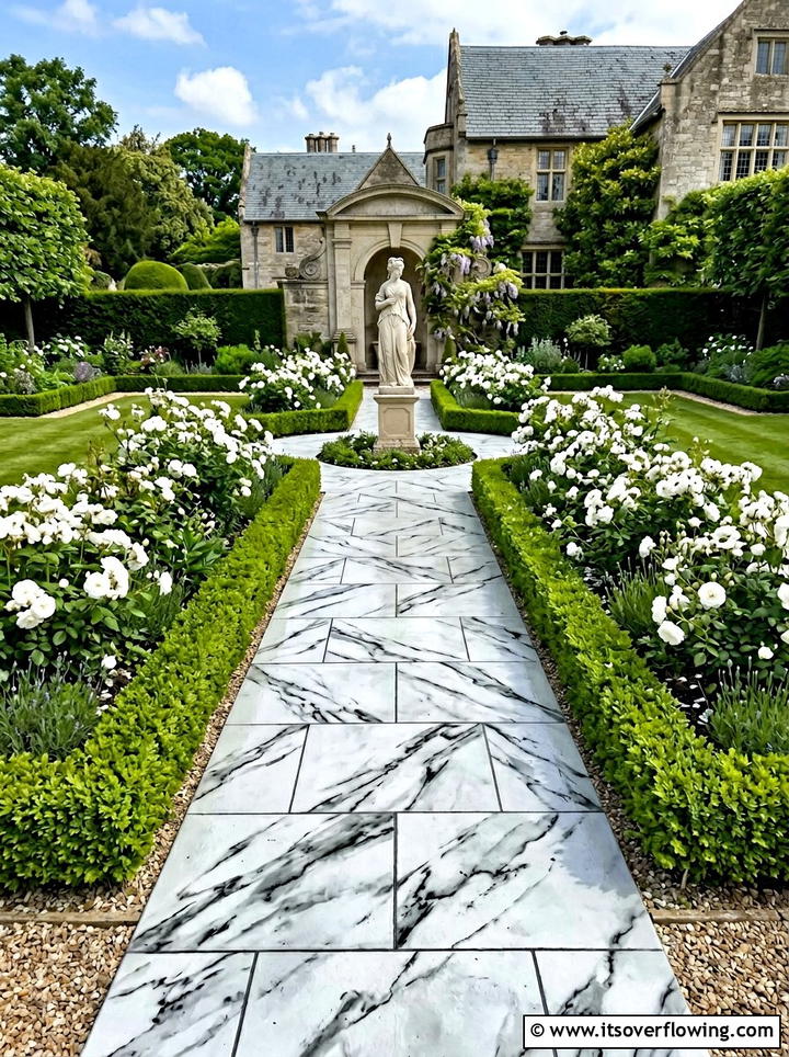 Marble look garden stones - 25 creative garden ideas with painted stepping stones