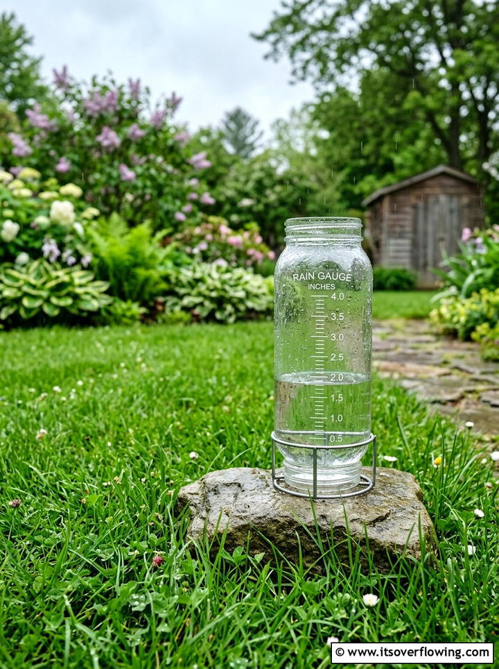 Mason Jar Rain Gauge - 25 upcycled garden ideas with mason jars