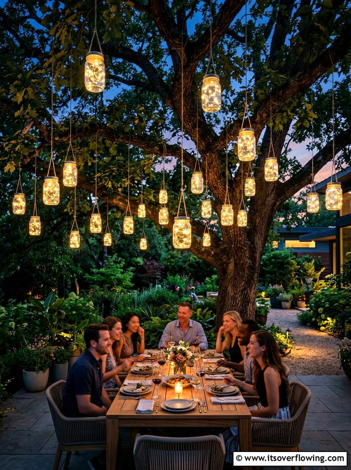 Mason jar outdoor lighting - 25 reusing old things ideas for modern garden look