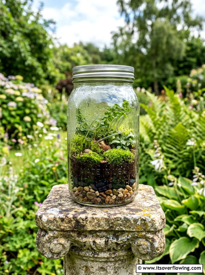 Mason jar terrarium - 25 recycled garden ideas for teachers