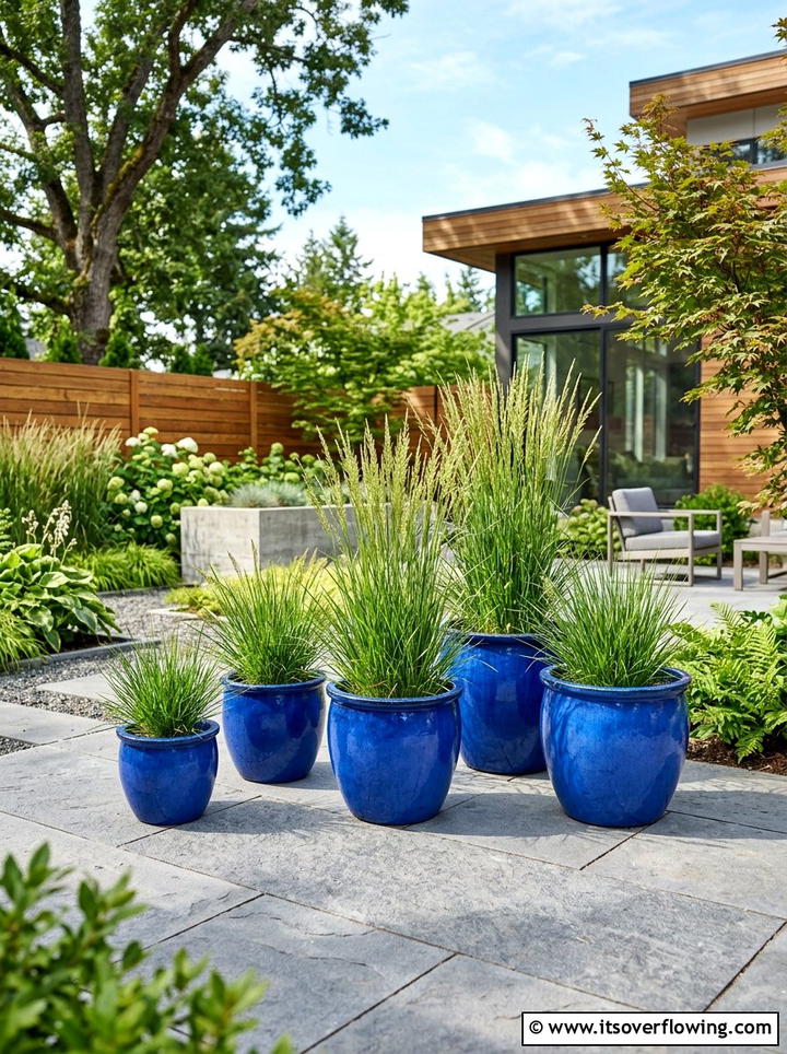 Matching Container Grouping - 25 garden design ideas with repetition