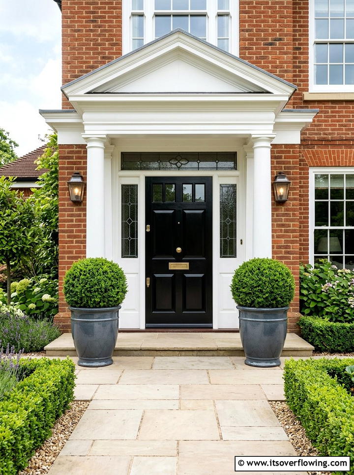 Matching Doorway Planters - 25 front porch ideas with ceramic pots