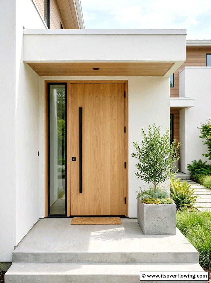 Matte Black Hardware - 25 front porch decor ideas with modern minimal look
