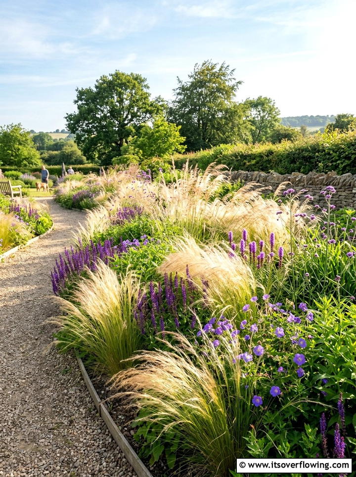 Meadow Grass Border - 25 garden design ideas for cottage gardens