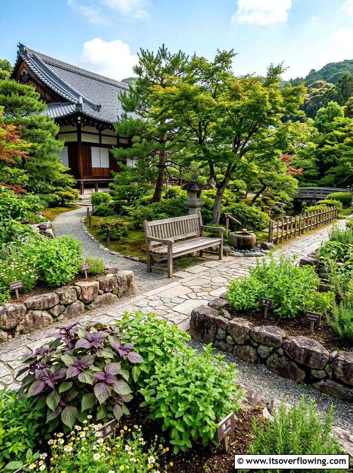 Medicinal Japanese Garden - 25 backyard ideas with japanese garden