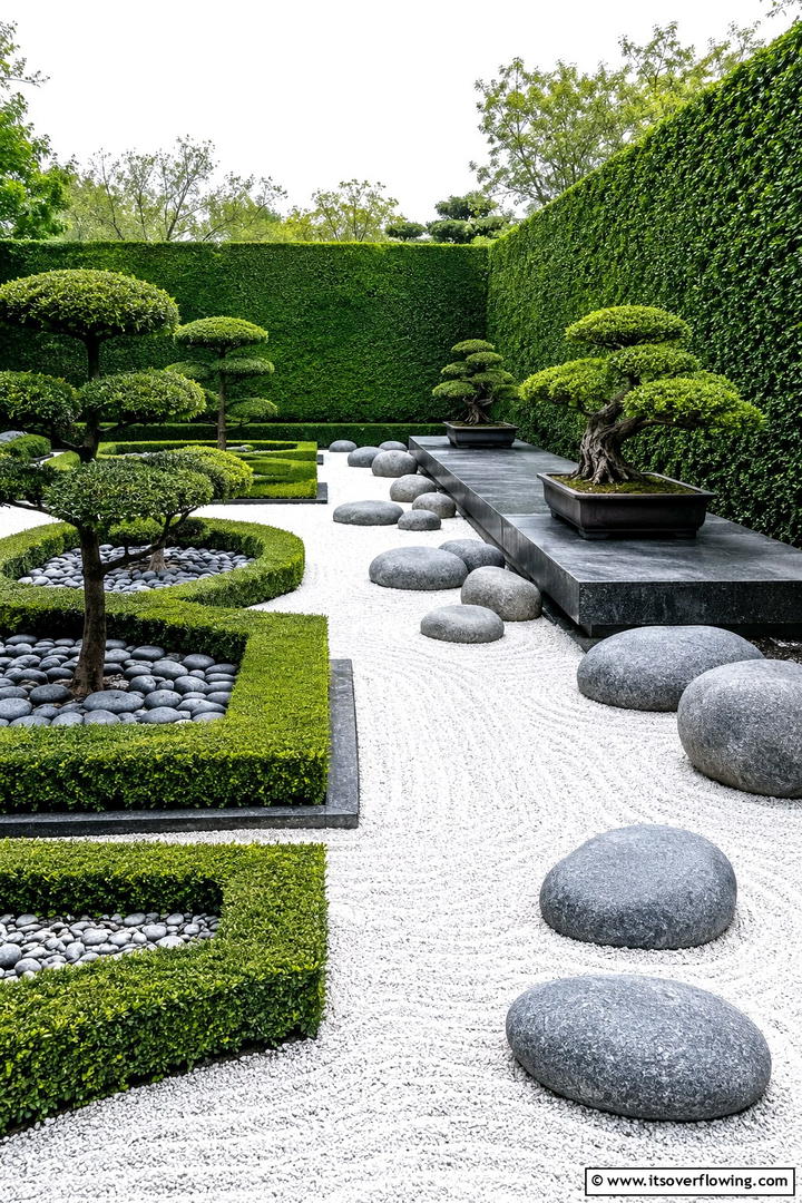 Meditative Zen Corner - 30 Parterre Garden Ideas for Elegant Outdoor Spaces