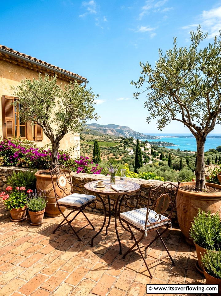 Mediterranean Bistro Set - 25 garden decor ideas with bistro sets