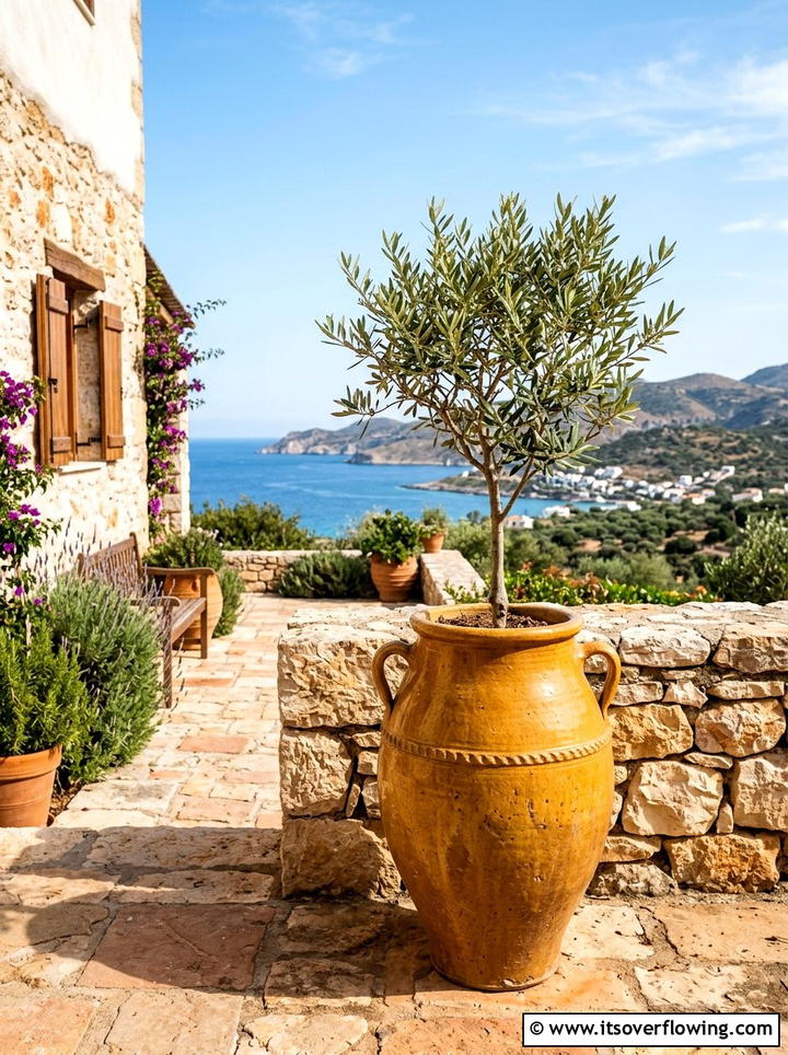 Mediterranean Ceramic Urn - 25 garden decor ideas with ceramic planters