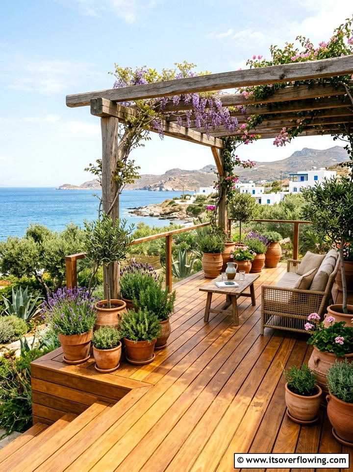 Mediterranean Garden Deck - 25 garden ideas with deck