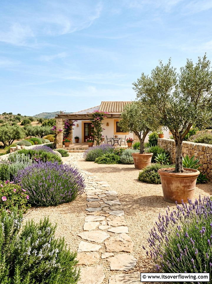 Mediterranean Gravel Garden - 25 garden ideas for full sun