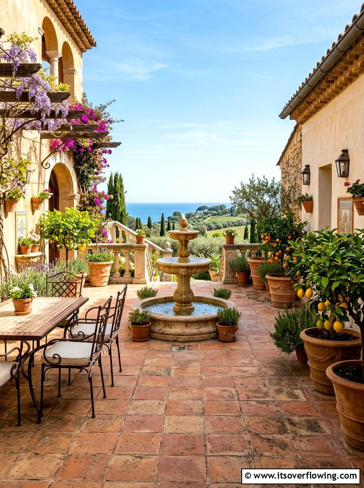 Mediterranean Patio - 25 backyard ideas with patio