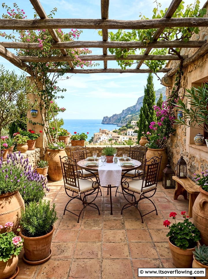 Mediterranean Patio - 25 backyard ideas with drought tolerant plants
