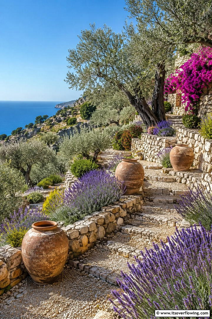 Mediterranean Slope Sanctuary - 30 Sloped Garden Ideas to Transform Challenging Yards