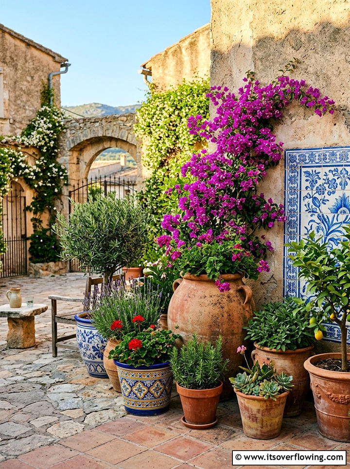 Mediterranean Style Container Garden - 25 garden design ideas with container clusters