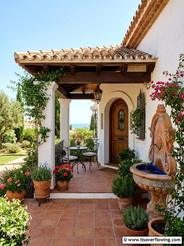 Mediterranean Style Porch - 25 front porch ideas for south facing porch