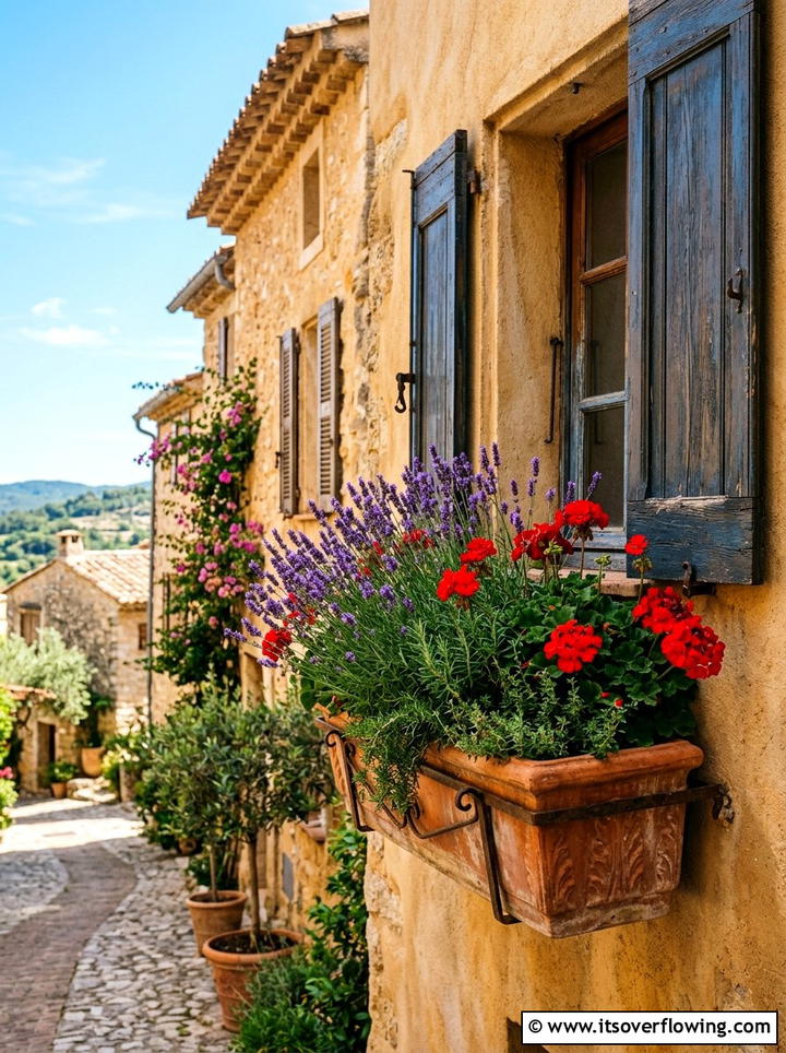 Mediterranean Window Box - 25 garden ideas with window boxes