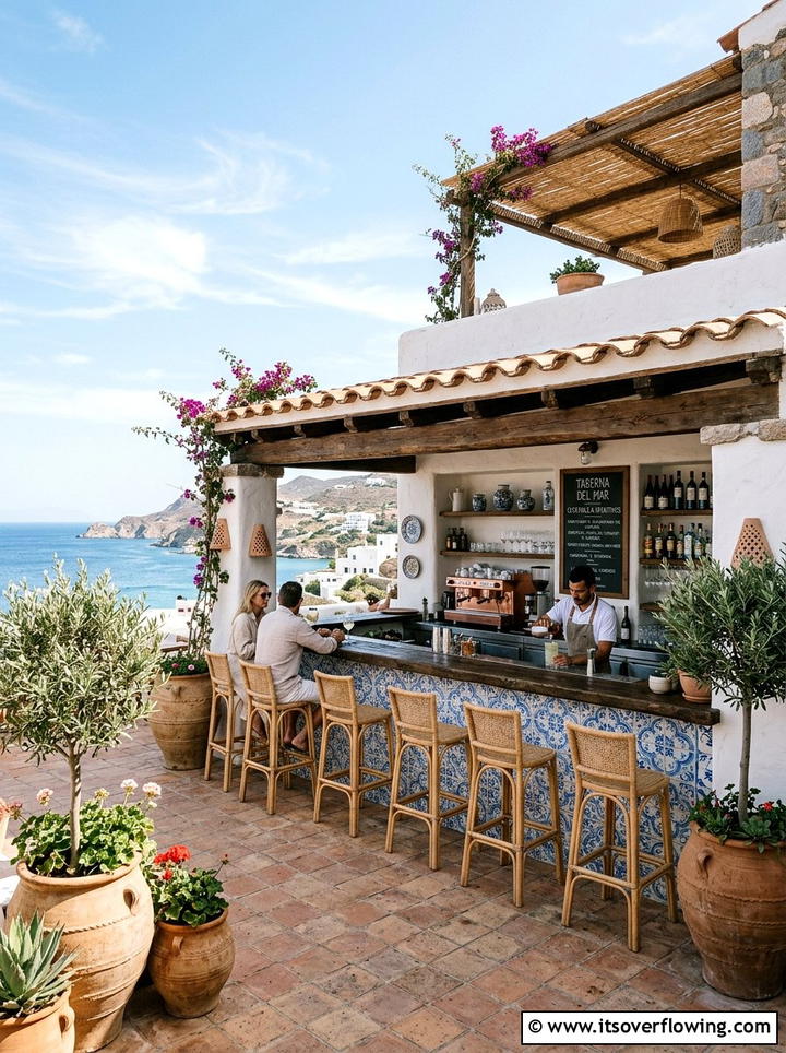 Mediterranean bar - 25 backyard ideas with bar area