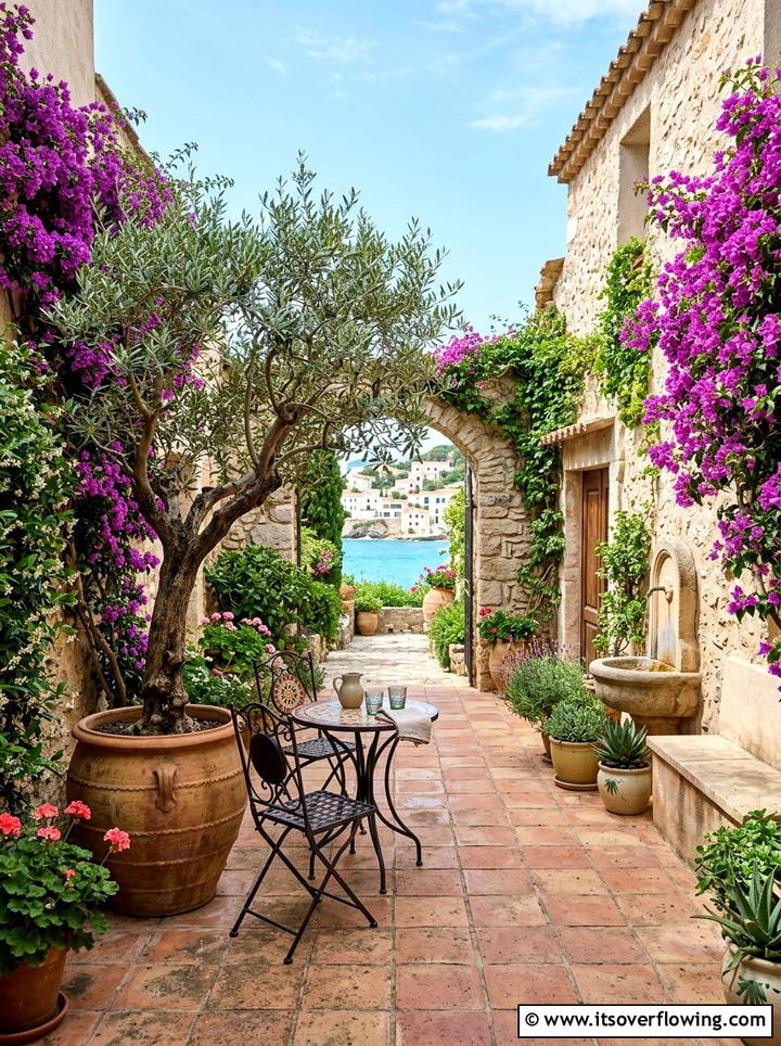 Mediterranean courtyard - 25 small garden ideas for full sun