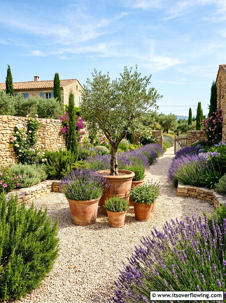 Mediterranean gravel garden - 25 garden design ideas with gravel gardens