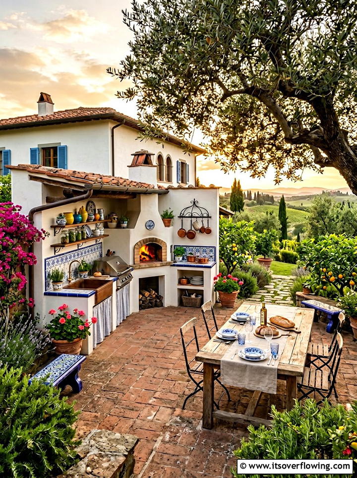 Mediterranean outdoor kitchen - 25 backyard ideas with outdoor kitchen