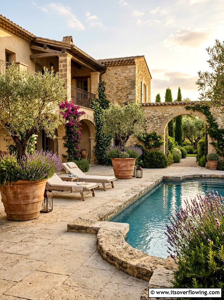 Mediterranean pool courtyard - 25 garden design ideas for pool areas