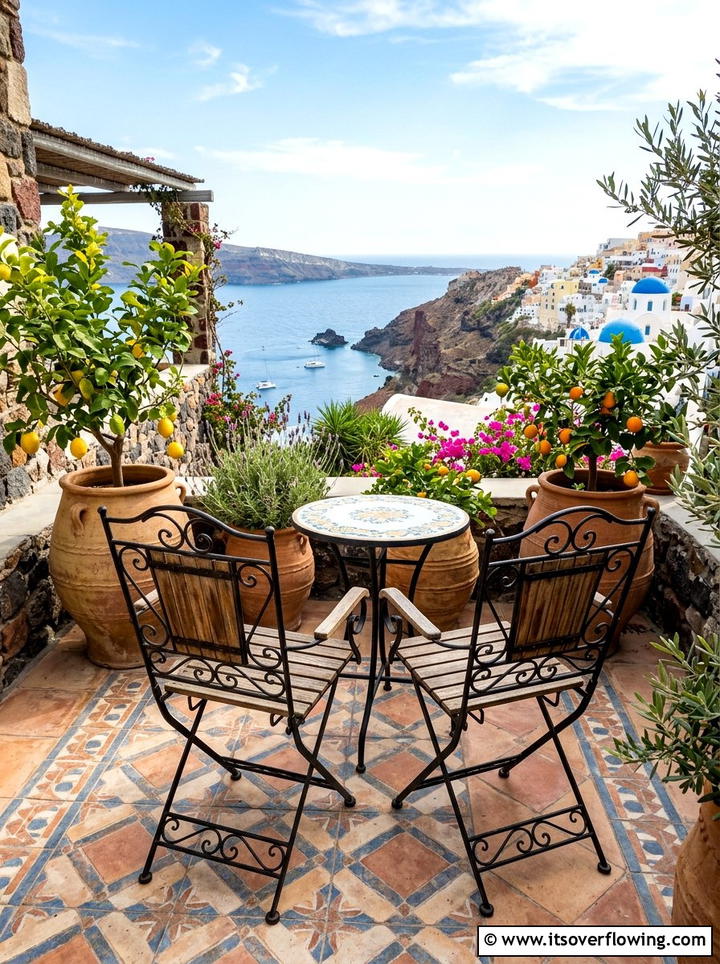 Mediterranean style folding chairs - 25 small garden ideas with foldable seating