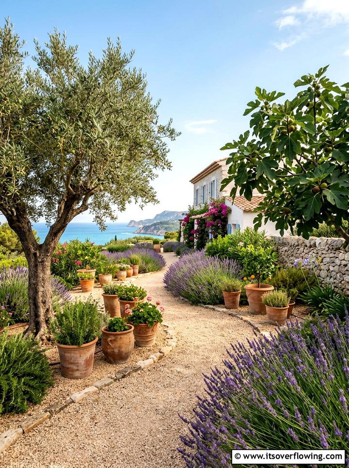 Mediterranean style fruit garden - 25 garden ideas with fruit trees