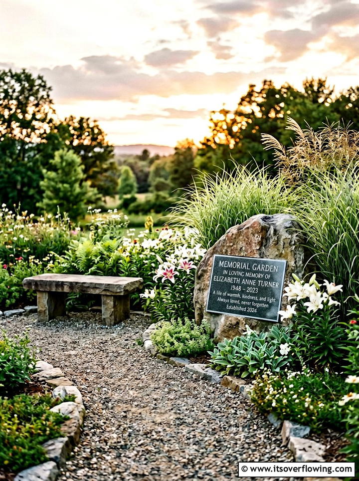 Memorial Garden Plaque - 25 creative garden ideas with personalized signs