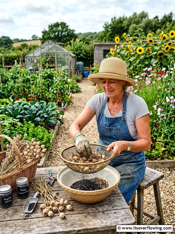 Mesh colander seed strainer - 25 recycled garden ideas with old colanders