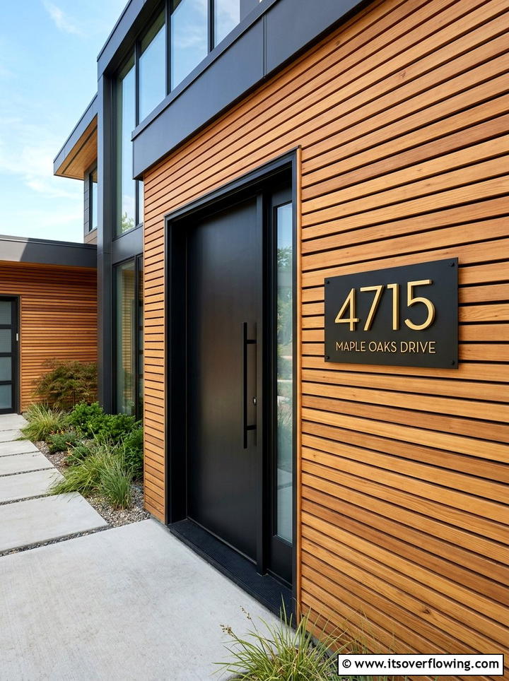 Metal Address Sign - 25 front porch decor ideas with signs
