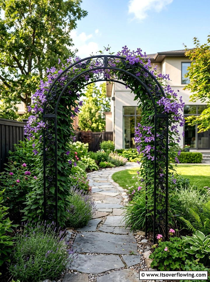 Metal Archway For Flowers - 25 garden ideas with arbors