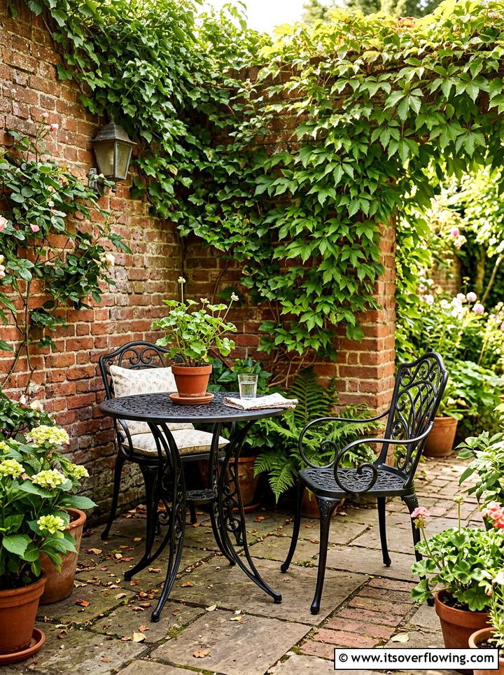 Metal Bistro Set - 25 backyard decorating ideas with garden party style