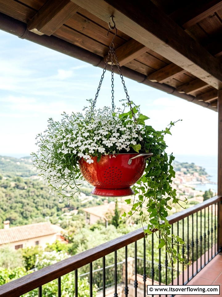 Metal Bucket Planter - 25 reusing old things ideas for backyard