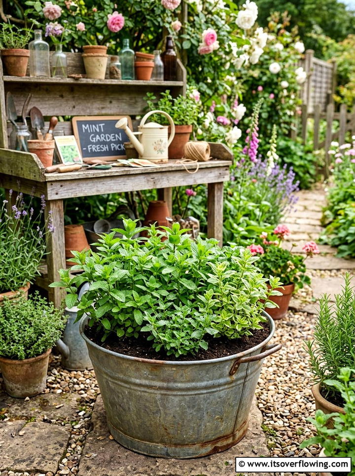 Metal Bucket Planter - 25 upcycled garden ideas with raised beds