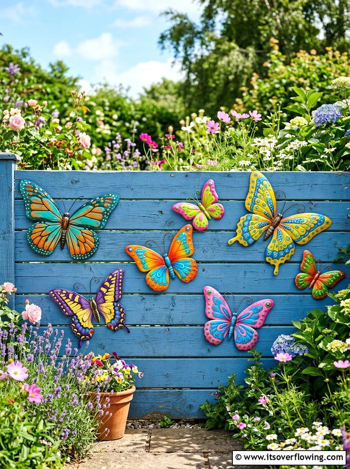 Metal Butterfly Wall Decor - 25 garden ideas with wall decor