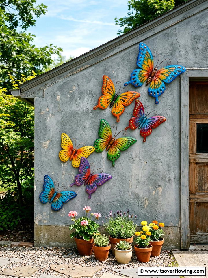 Metal Butterfly Wall Decor - 25 garden decor ideas with metal art
